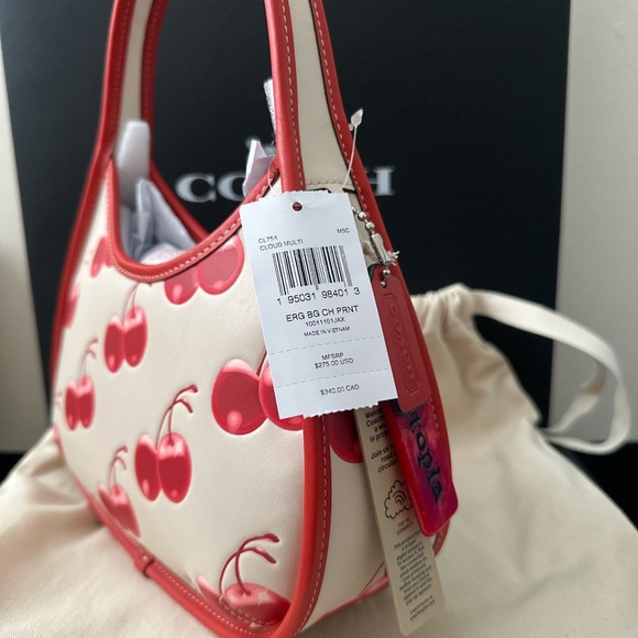 New coach Ergo Bag In Coachtopia Leather With Cherry Print - Picture 3 of 9